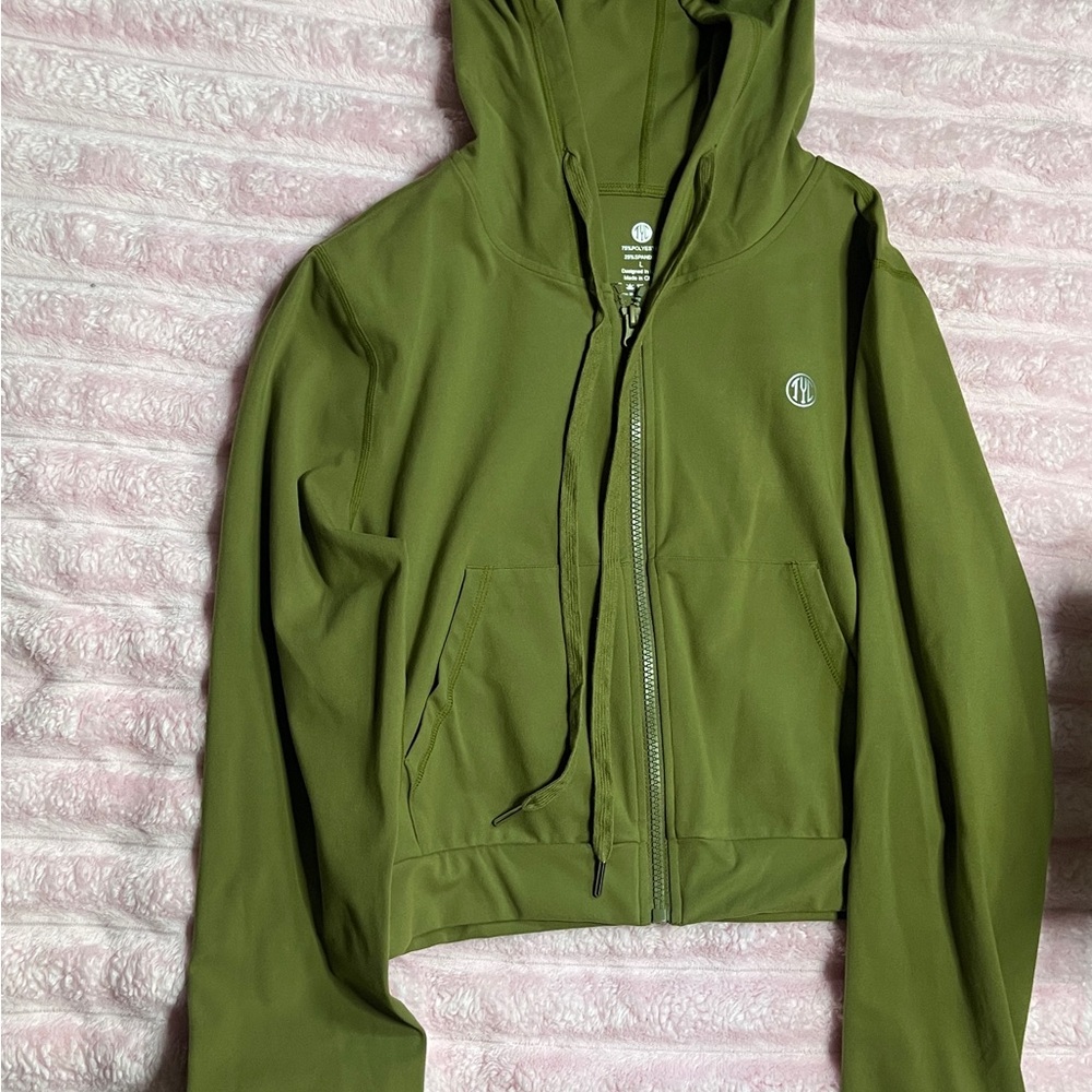 Til You Collapse Olive Hoodie Jacket